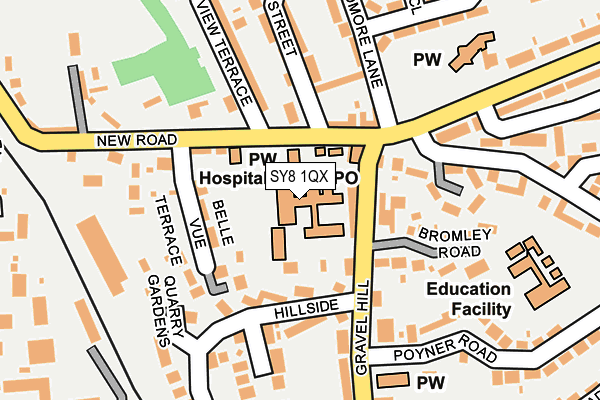 SY8 1QX map - OS OpenMap – Local (Ordnance Survey)