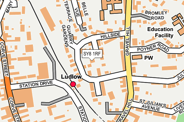 SY8 1RF map - OS OpenMap – Local (Ordnance Survey)