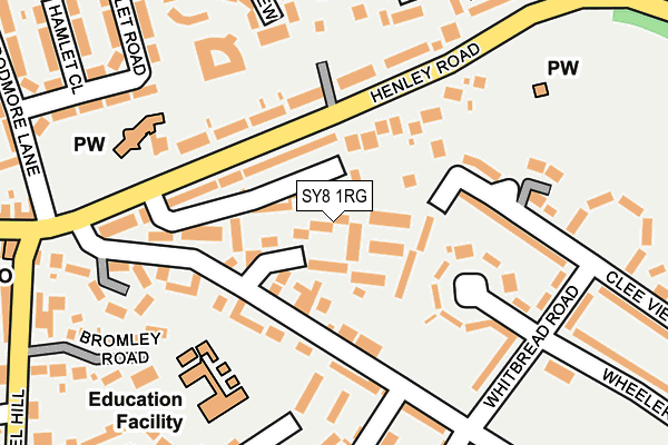 SY8 1RG map - OS OpenMap – Local (Ordnance Survey)