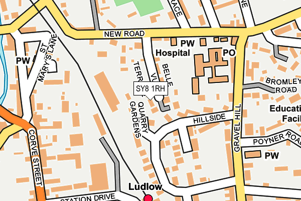 SY8 1RH map - OS OpenMap – Local (Ordnance Survey)