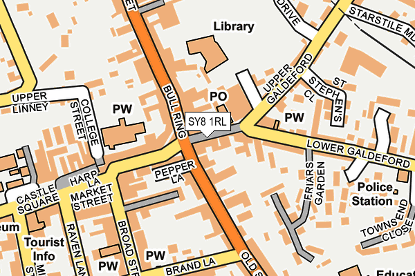 SY8 1RL map - OS OpenMap – Local (Ordnance Survey)