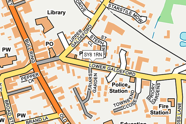 SY8 1RN map - OS OpenMap – Local (Ordnance Survey)