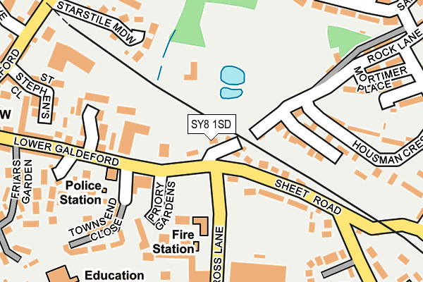 SY8 1SD map - OS OpenMap – Local (Ordnance Survey)