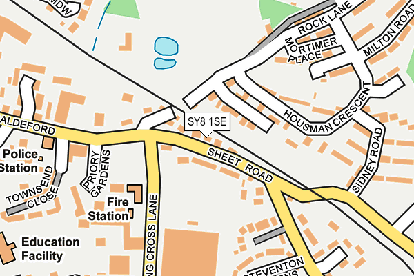 SY8 1SE map - OS OpenMap – Local (Ordnance Survey)