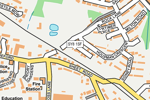 SY8 1SF map - OS OpenMap – Local (Ordnance Survey)