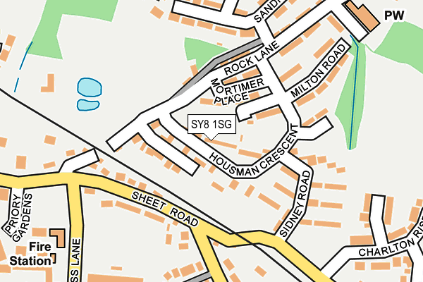 SY8 1SG map - OS OpenMap – Local (Ordnance Survey)
