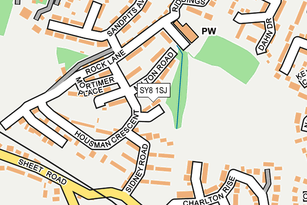 SY8 1SJ map - OS OpenMap – Local (Ordnance Survey)