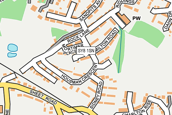 SY8 1SN map - OS OpenMap – Local (Ordnance Survey)