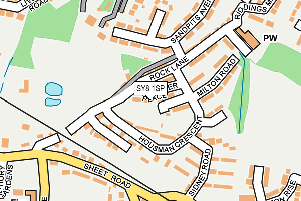 SY8 1SP map - OS OpenMap – Local (Ordnance Survey)