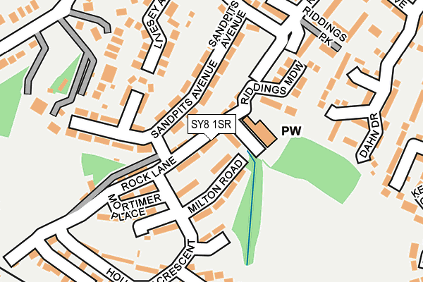 SY8 1SR map - OS OpenMap – Local (Ordnance Survey)