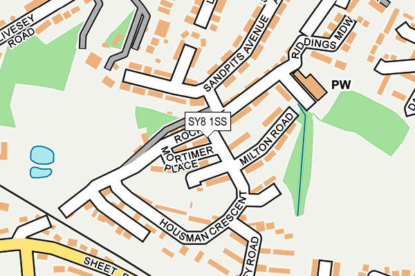 SY8 1SS map - OS OpenMap – Local (Ordnance Survey)