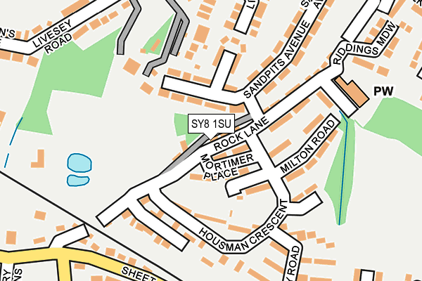 SY8 1SU map - OS OpenMap – Local (Ordnance Survey)