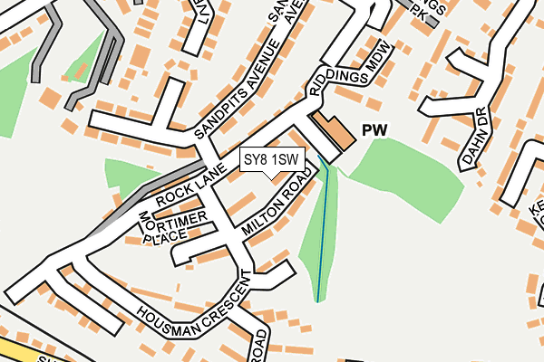 SY8 1SW map - OS OpenMap – Local (Ordnance Survey)