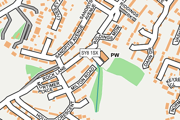 SY8 1SX map - OS OpenMap – Local (Ordnance Survey)