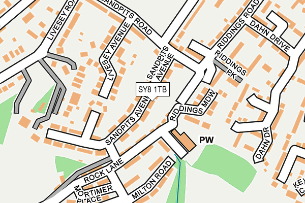 SY8 1TB map - OS OpenMap – Local (Ordnance Survey)