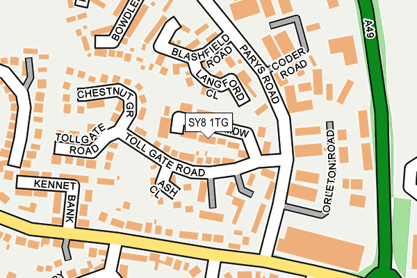 SY8 1TG map - OS OpenMap – Local (Ordnance Survey)