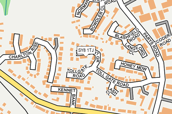 SY8 1TJ map - OS OpenMap – Local (Ordnance Survey)
