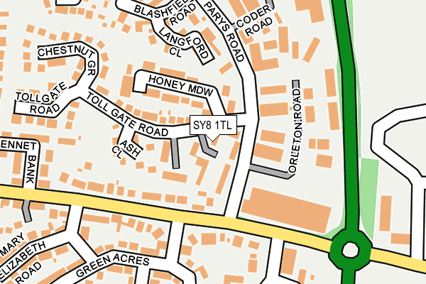 SY8 1TL map - OS OpenMap – Local (Ordnance Survey)