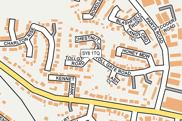 SY8 1TQ map - OS OpenMap – Local (Ordnance Survey)