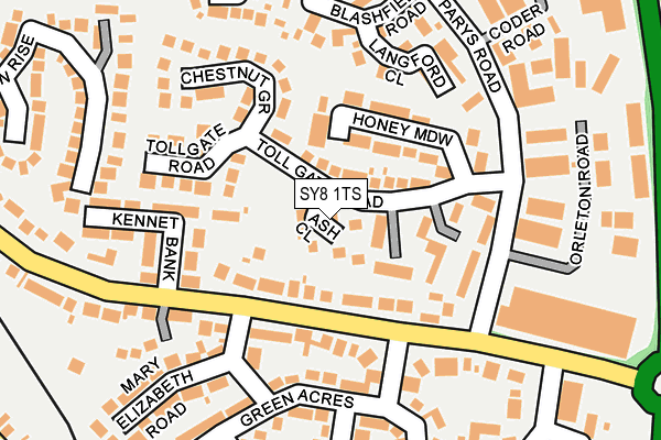 SY8 1TS map - OS OpenMap – Local (Ordnance Survey)