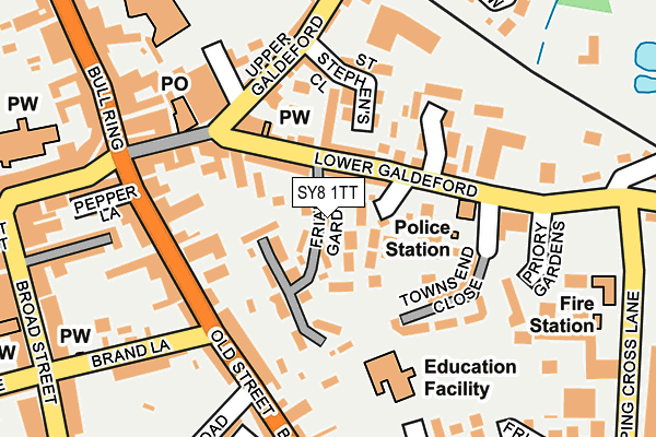 SY8 1TT map - OS OpenMap – Local (Ordnance Survey)
