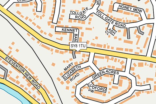 SY8 1TU map - OS OpenMap – Local (Ordnance Survey)