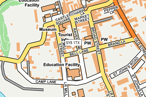 SY8 1TX map - OS OpenMap – Local (Ordnance Survey)