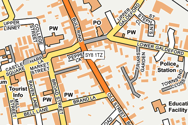 SY8 1TZ map - OS OpenMap – Local (Ordnance Survey)