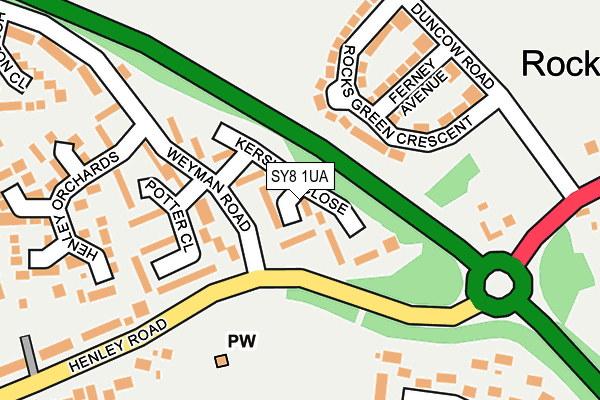 SY8 1UA map - OS OpenMap – Local (Ordnance Survey)