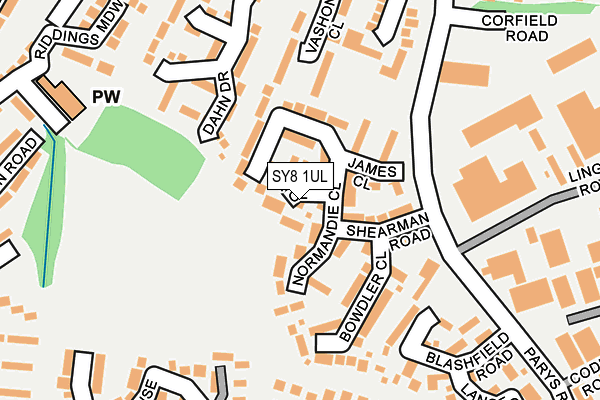 SY8 1UL map - OS OpenMap – Local (Ordnance Survey)