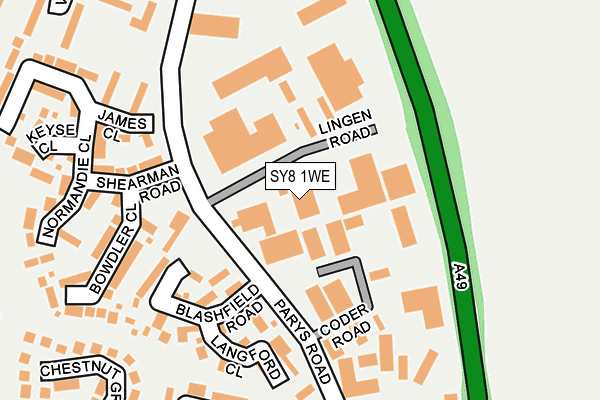 SY8 1WE map - OS OpenMap – Local (Ordnance Survey)