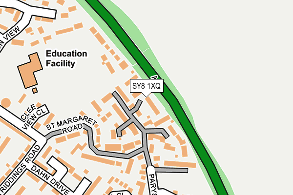 SY8 1XQ map - OS OpenMap – Local (Ordnance Survey)