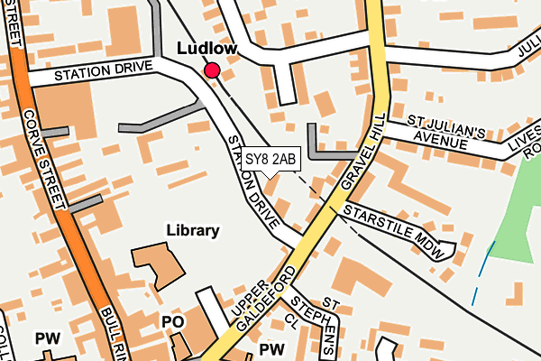 SY8 2AB map - OS OpenMap – Local (Ordnance Survey)