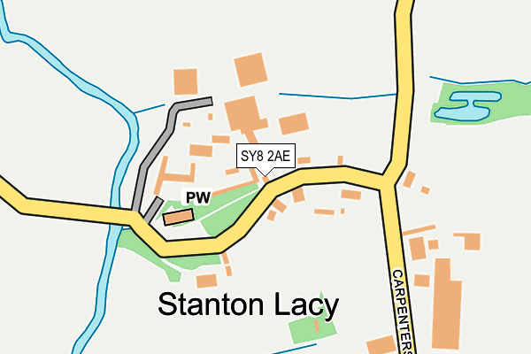 SY8 2AE map - OS OpenMap – Local (Ordnance Survey)