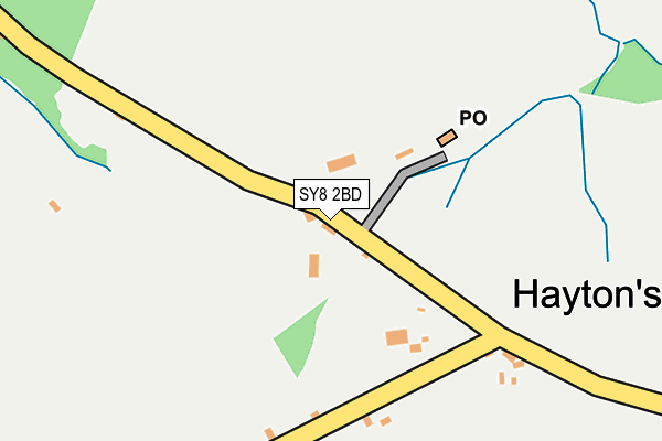 SY8 2BD map - OS OpenMap – Local (Ordnance Survey)