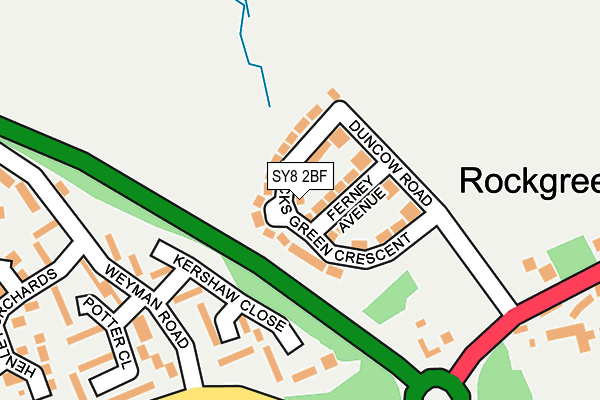 SY8 2BF map - OS OpenMap – Local (Ordnance Survey)