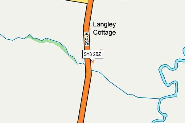 SY8 2BZ map - OS OpenMap – Local (Ordnance Survey)