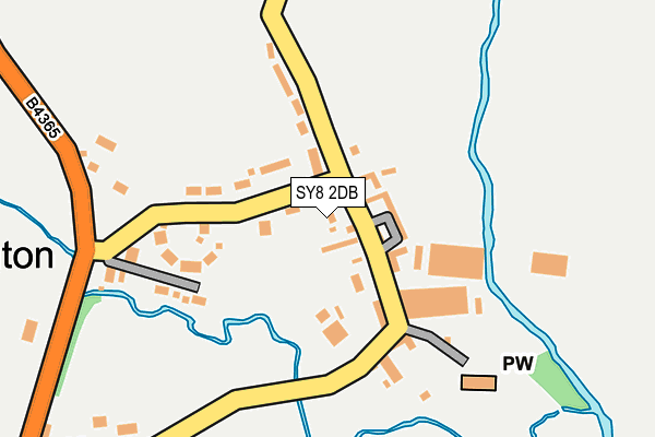 SY8 2DB map - OS OpenMap – Local (Ordnance Survey)