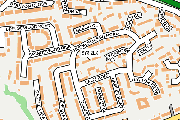 SY8 2LX map - OS OpenMap – Local (Ordnance Survey)