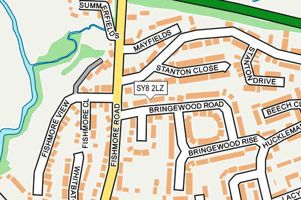 SY8 2LZ map - OS OpenMap – Local (Ordnance Survey)