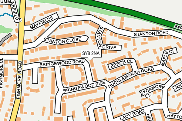 SY8 2NA map - OS OpenMap – Local (Ordnance Survey)