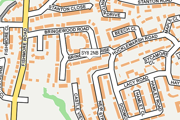 SY8 2NB map - OS OpenMap – Local (Ordnance Survey)