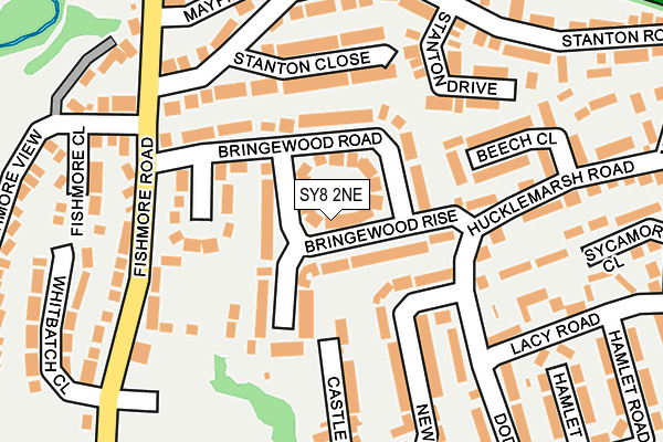 SY8 2NE map - OS OpenMap – Local (Ordnance Survey)