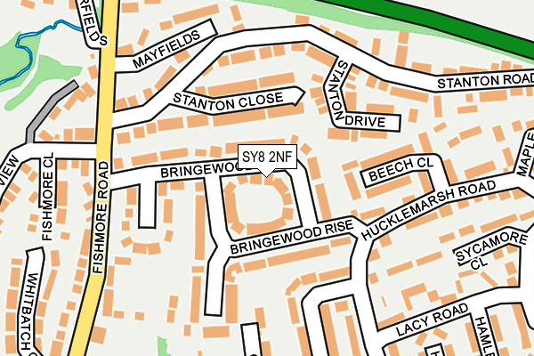 SY8 2NF map - OS OpenMap – Local (Ordnance Survey)