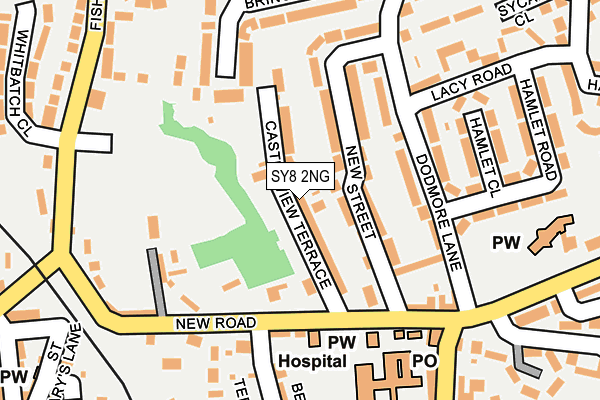 SY8 2NG map - OS OpenMap – Local (Ordnance Survey)