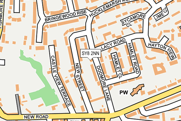 SY8 2NN map - OS OpenMap – Local (Ordnance Survey)