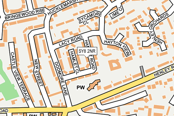 SY8 2NR map - OS OpenMap – Local (Ordnance Survey)