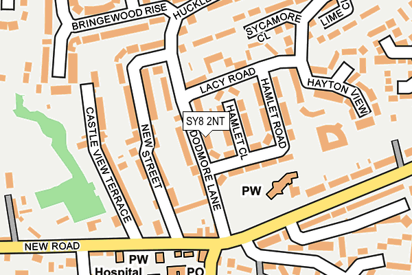 SY8 2NT map - OS OpenMap – Local (Ordnance Survey)