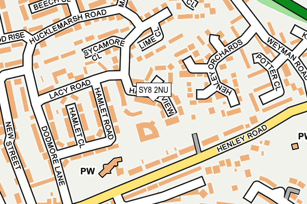 SY8 2NU map - OS OpenMap – Local (Ordnance Survey)