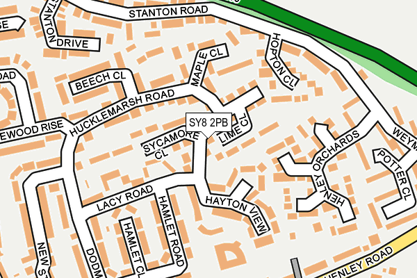 SY8 2PB map - OS OpenMap – Local (Ordnance Survey)